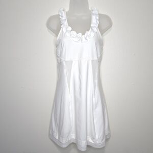 Stella McCartney X Adidas White Ruffled Athletic Tennis Dress Womens Small